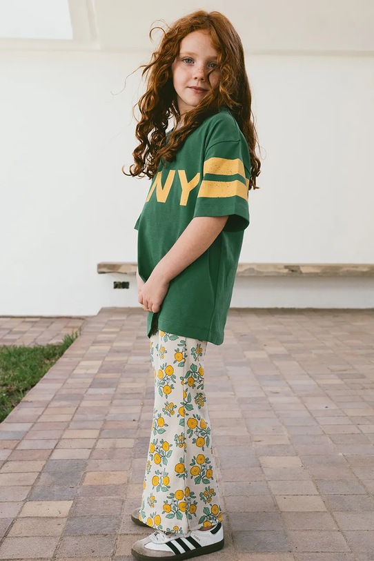 

Детские брюки FLOWERS RIB PANT Tinycottons, бежевый
