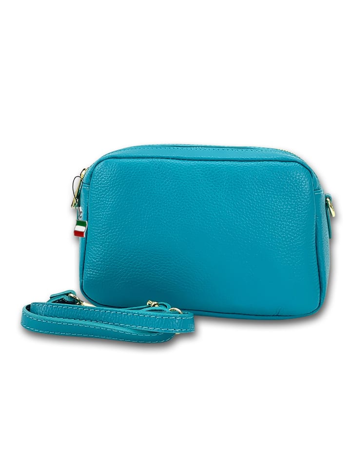 

Кожаная сумка через плечо Florence bag бирюзового цвета примерно 22 см Florence