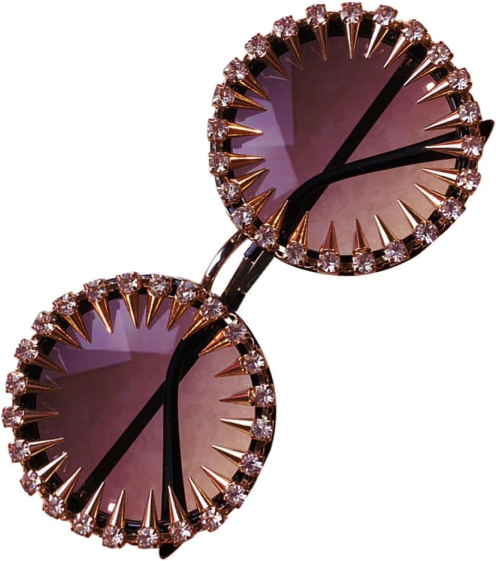 

Ретро-очки для женщин с заклепками, легкая оправа из цинкового сплава, модные солнцезащитные очки с мягкими носовыми упорами, удобная посадка, аксессуары для летних путешествий Hohopeti, Black