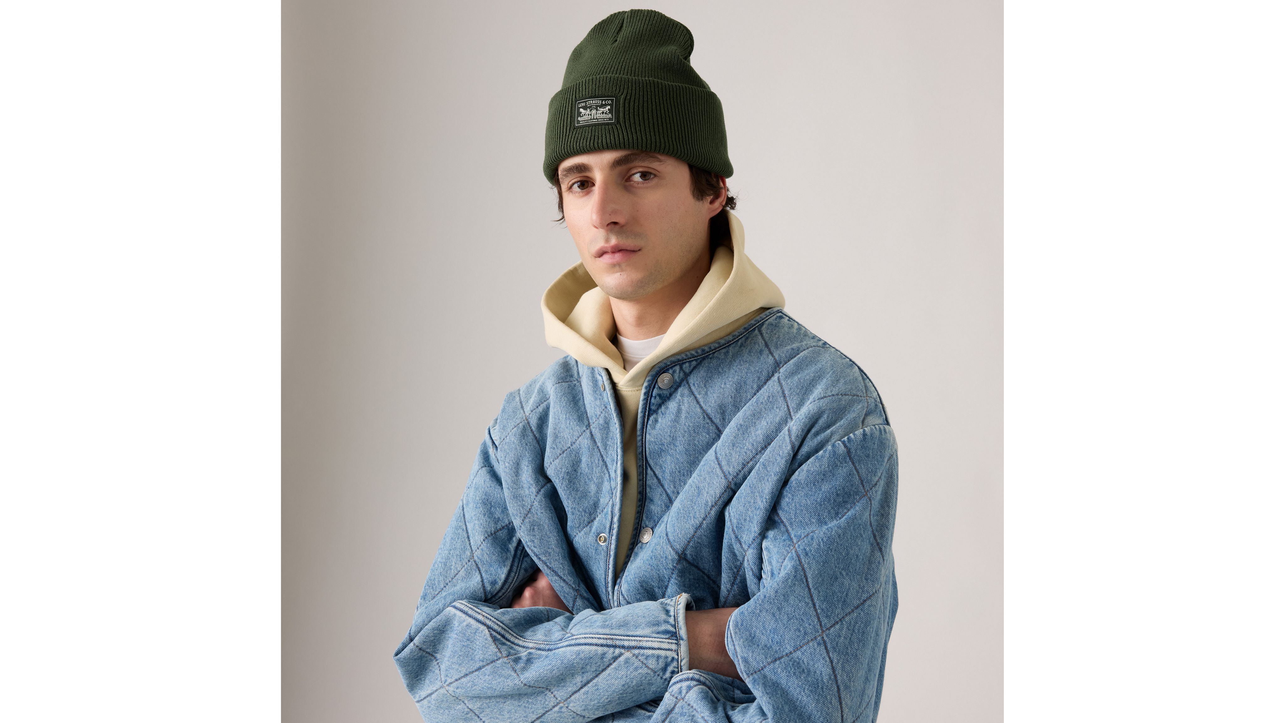 

Шапочка-бини с нашивками Levi's, Duffle Bag - Green