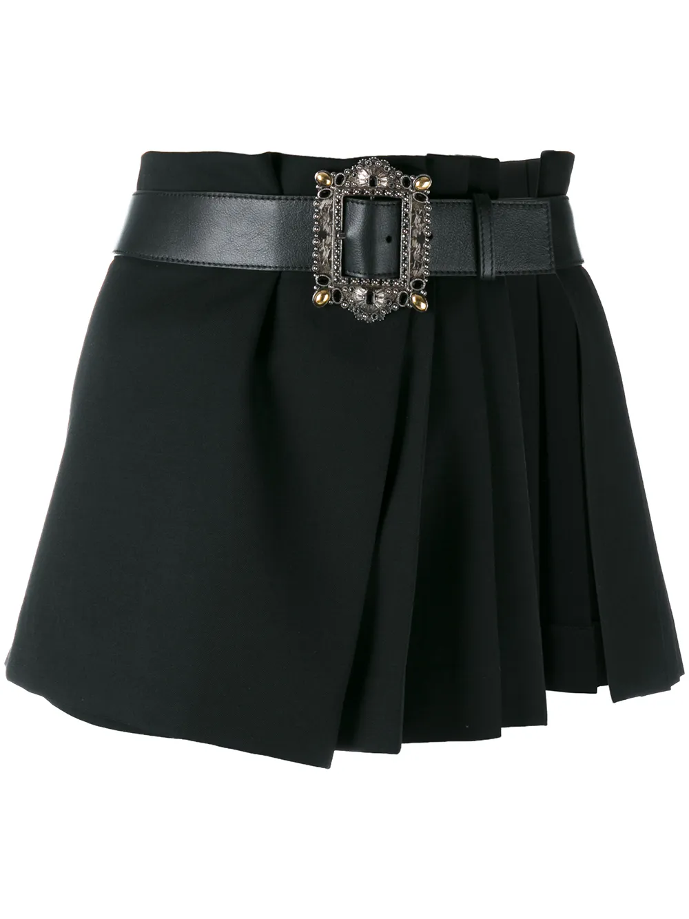 

Мини-юбка с запахом Alexander McQueen, черный