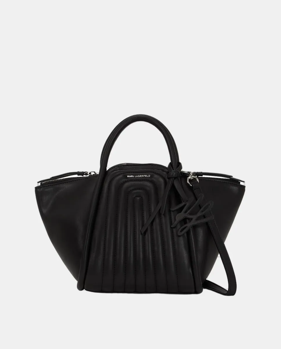 

Средняя сумка через плечо из переработанного полиамида с застежкой-молнией Karl Lagerfeld, черный