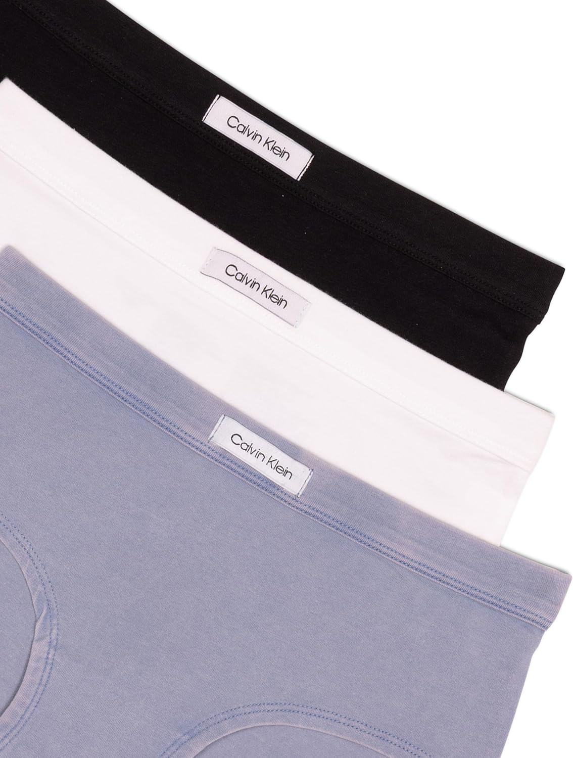 Комплект из 3 пар нижнего белья Calvin Klein для девочек из хлопкового денима с потертостями, Country Blue — фото 3