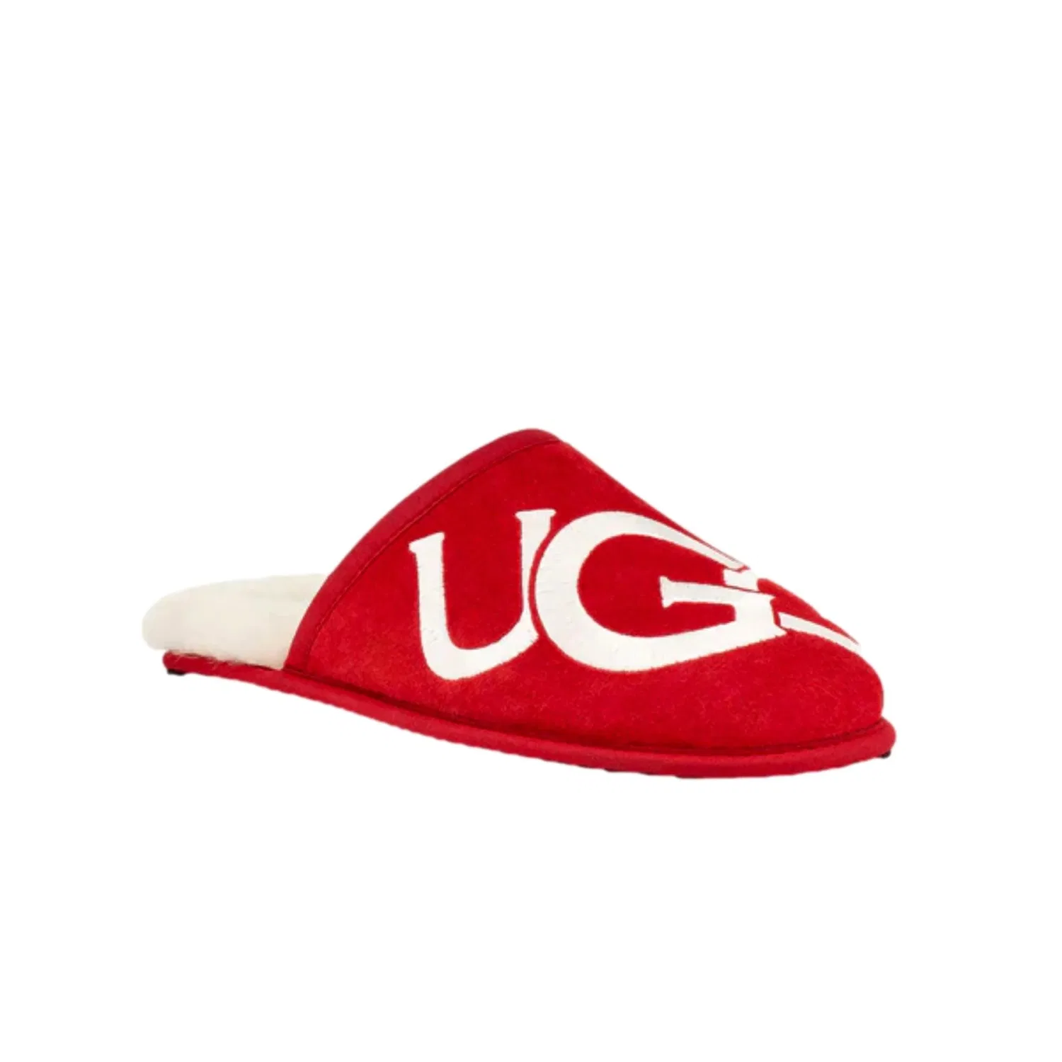 Мужские угги UGG Scuff Logo Samba Red / Cream 1101324-SRCR — фото 4