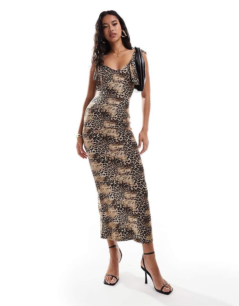 

ASOS DESIGN – Платье миди с завязками на завязках