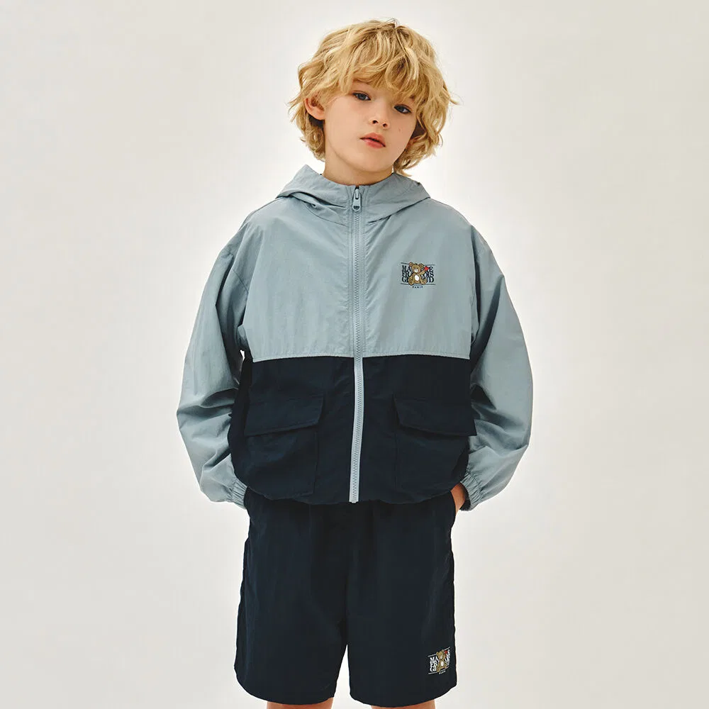 Детская ветровка Kids Bear Classic Logo тёмно-синяя от Marithé Kids