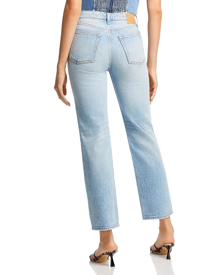 

Прямые джинсы до щиколотки с высокой посадкой rag &bone Harlow в цвете Lou1 rag & bone, синий