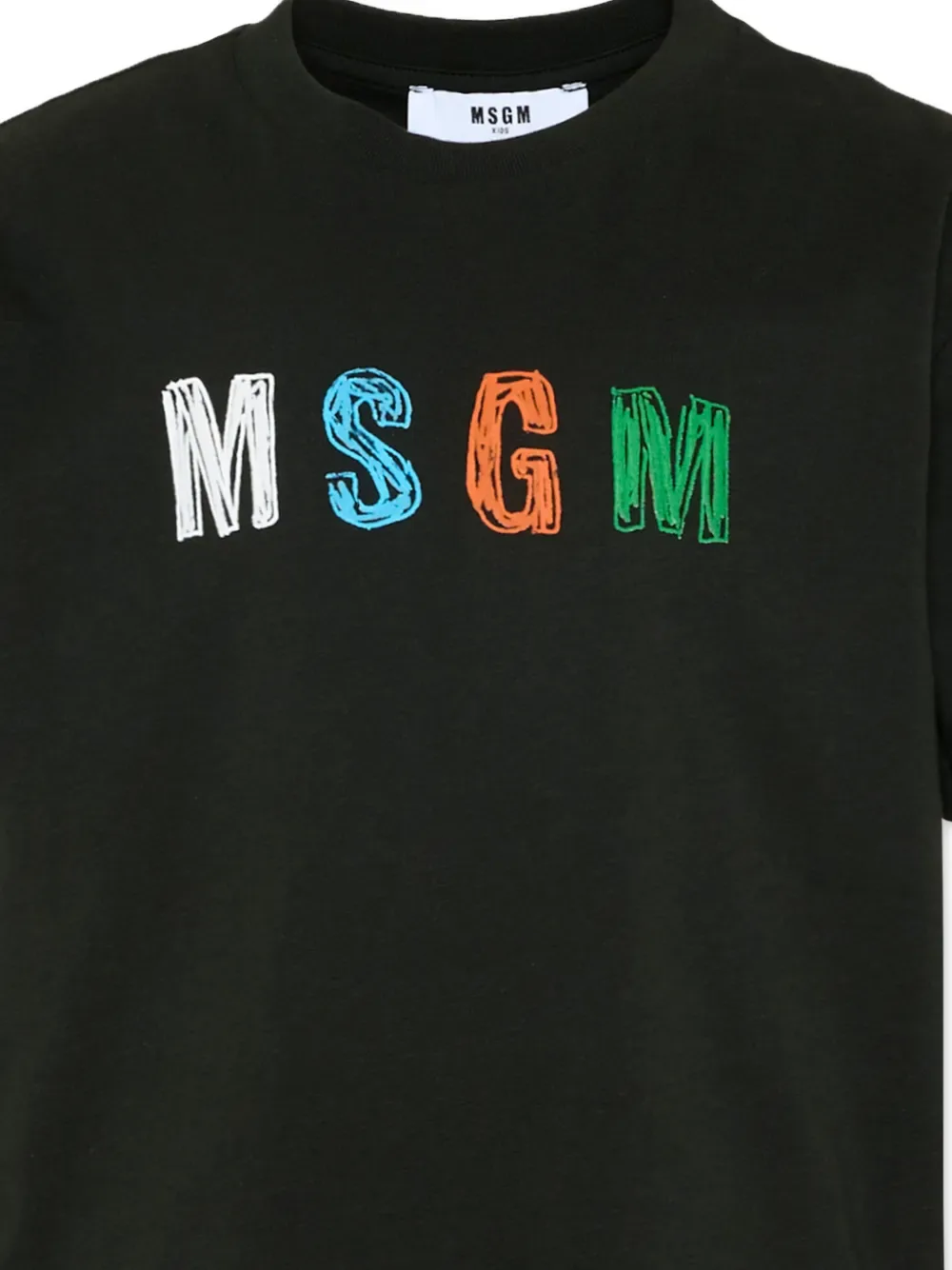 Футболка с коротким рукавом MSGM Kids, черный — фото 3