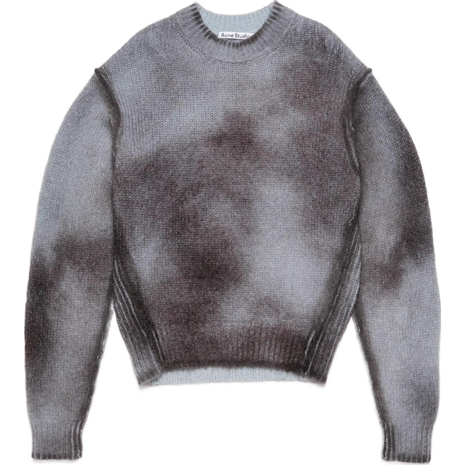 Спрей-трикотажный джемпер Acne Studios, серый синий