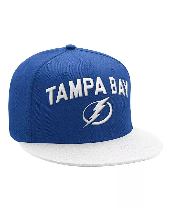 

Мужская бейсболка Snapback с логотипом Tampa Bay Lightning Arch, сине-белая, двухцветная Starter