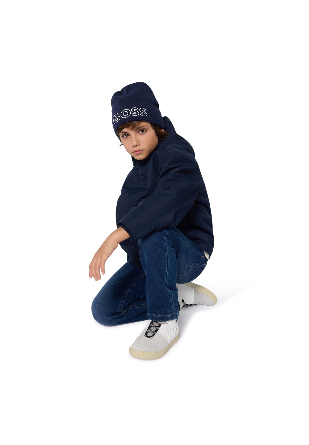 

Куртка демисезонная JUNIOR HOODED JACKET BOSS Kidswear, синий