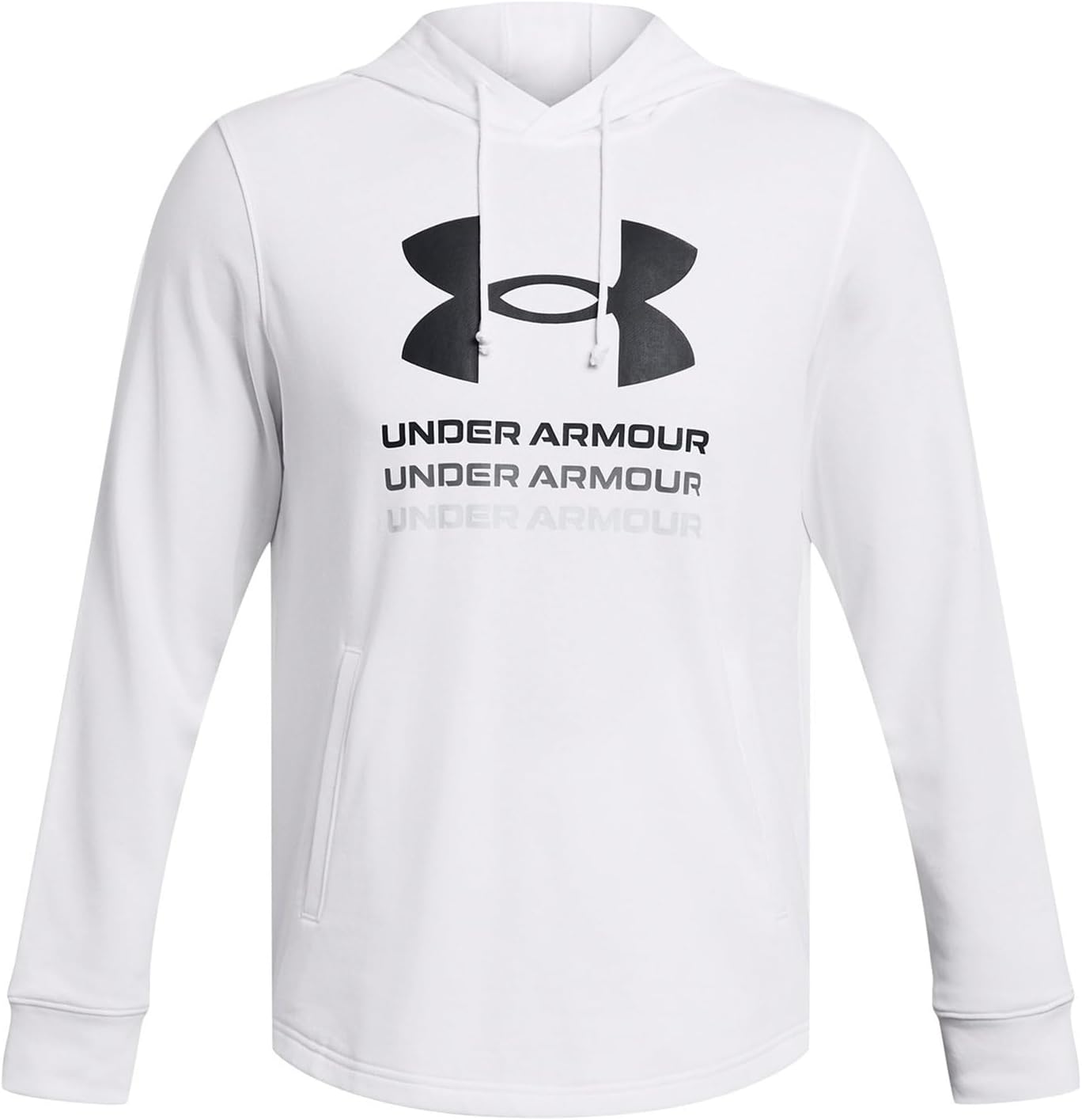 

Мужская тренировочная толстовка Under Armour UA Rival Terry Graphic Hoodie, белый/черный