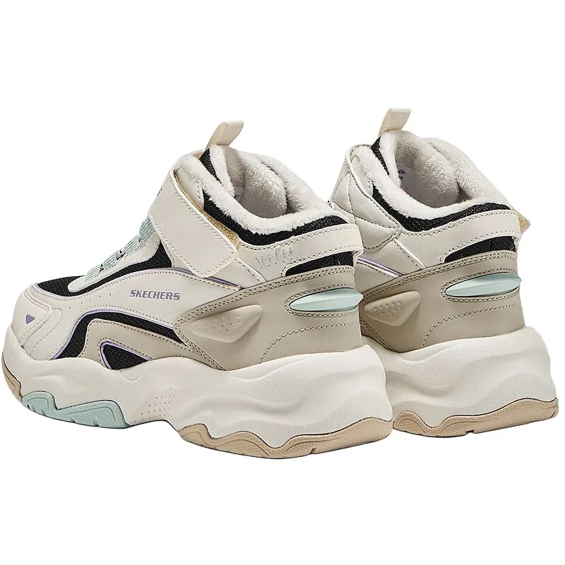Skechers Детские тканевые кроссовки mid top с противоскользящей подошвой white/blue/multicolor — фото 2