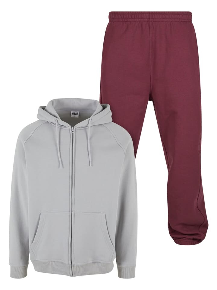 

Спортивный костюм Urban Classics, цвет lightasphalt+cherry