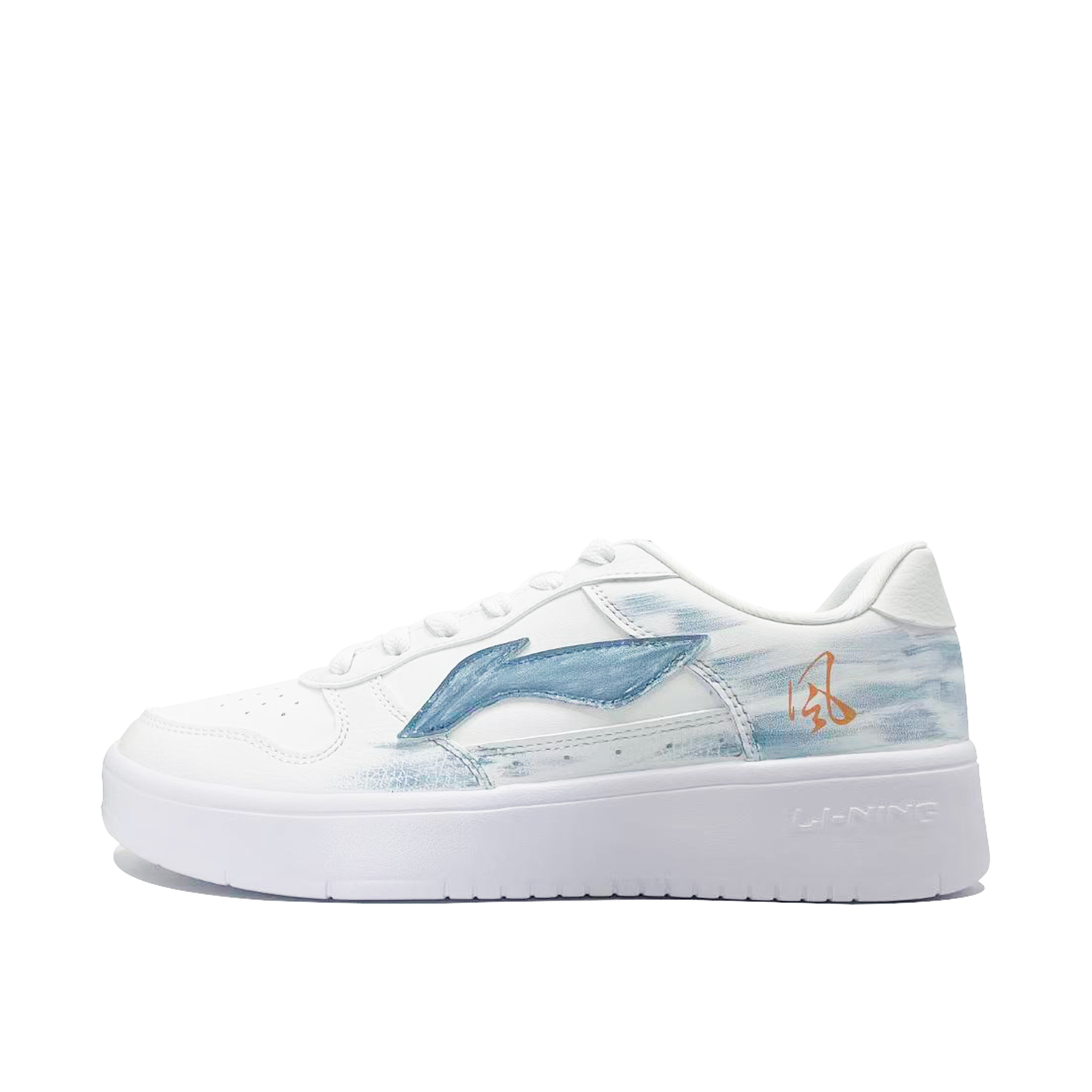 

LINING Скейтборд обувь мужские pontoon boats устойчивые к истиранию дышащие увеличивающие высоту low top blue white