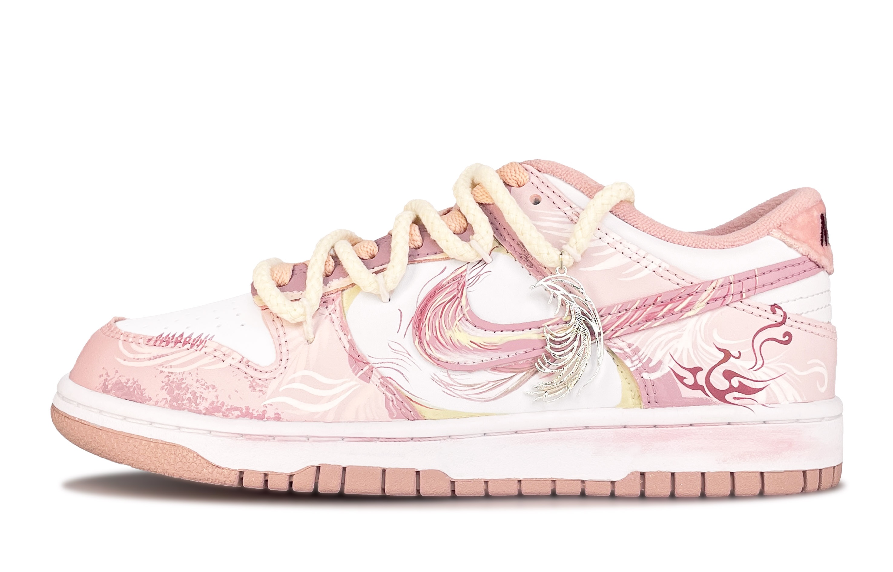 

Nike Детские кроссовки для скейтбординга с амортизацией Dunk, износостойкие, розовые, для подростков