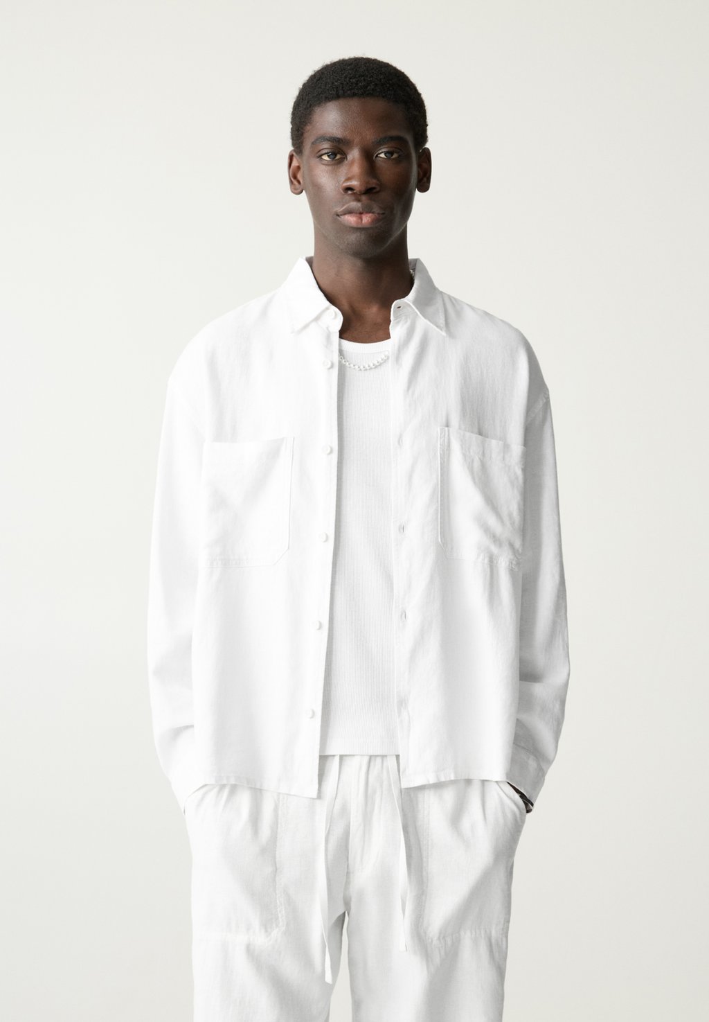 

Рубашка LONG SLEEVE BLEND PULL&BEAR, белый