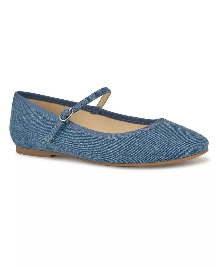 Женские туфли на плоской подошве с круглым носком Ewind Mary Jane Nine West, синий