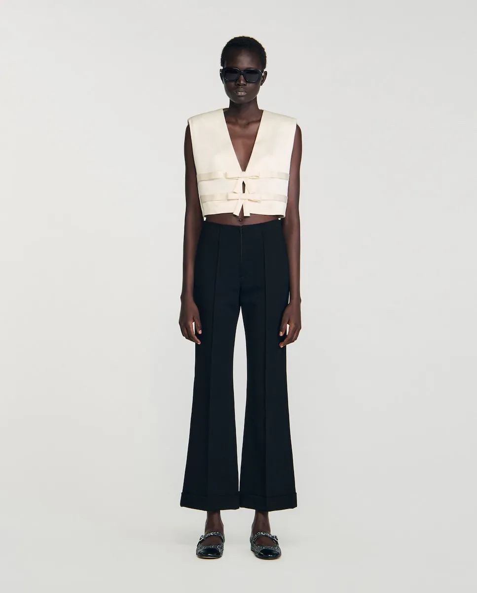 

Прямые женские брюки Sandro, черный