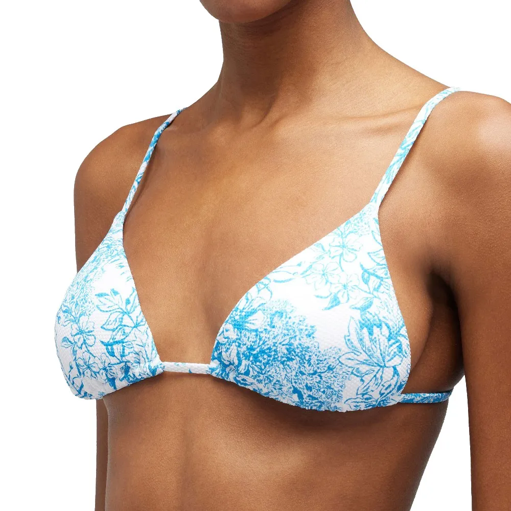 

Топ бикини Sundek Caladesi fleur de joie adjustable bralette, белый