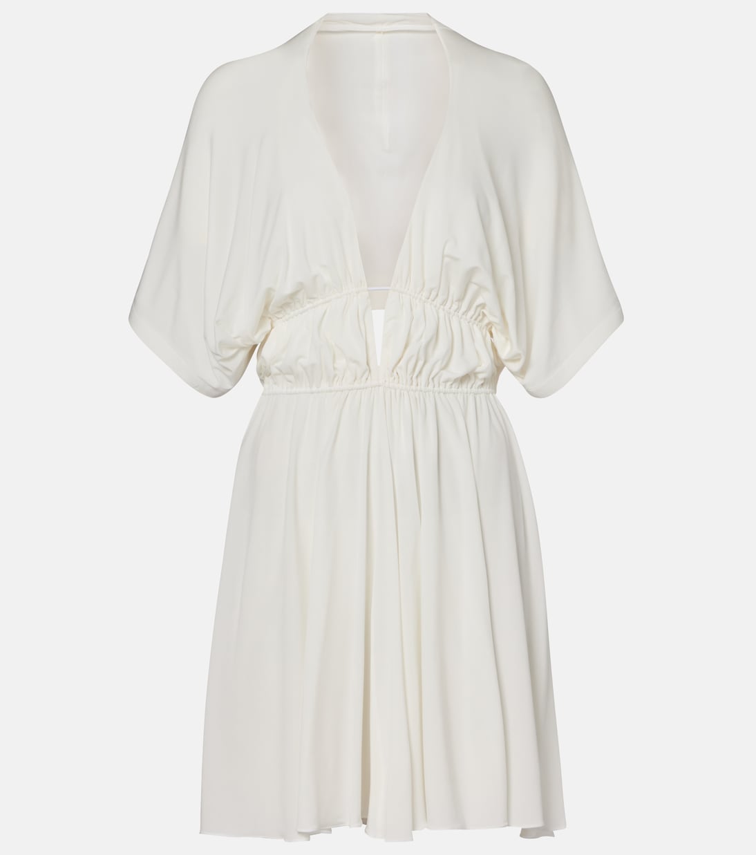 

Мини-платье со сборками Alaïa, Blanc