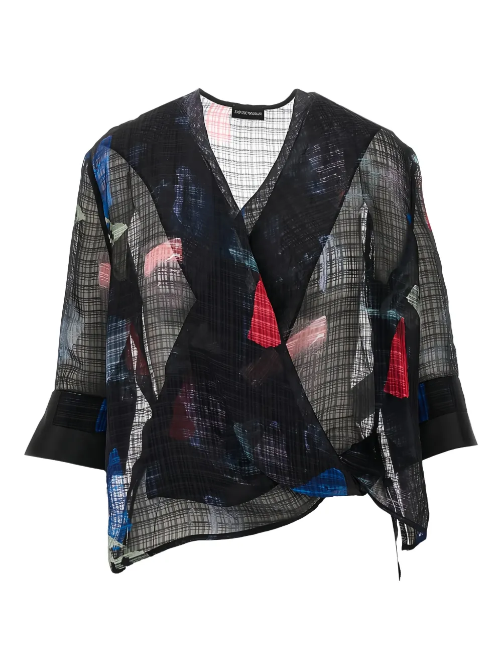 

Блузка в клетку EMPORIO ARMANI, черный