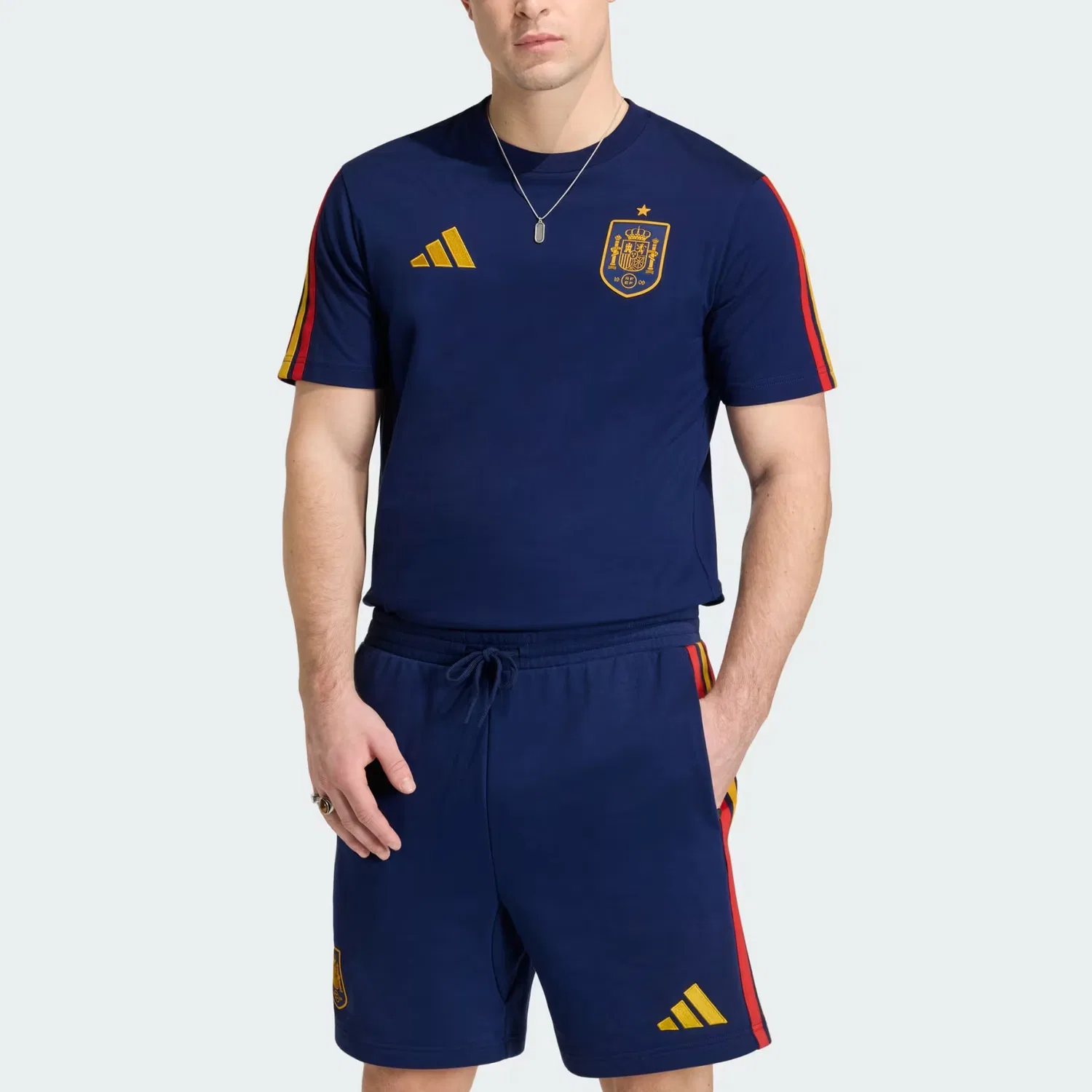 Футболка AdiClub Spain Dna Adidas, Dark Blue — фото 3