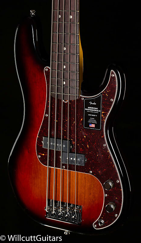 

Басс гитара Fender American Professional II Precision Bass V 3-Color Sunburst Rosewood Bass Guitar-US210038102-9.99 lbs