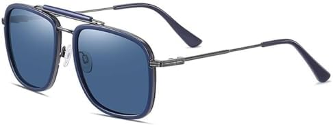 

Мужские солнцезащитные очки для женщин, солнцезащитные очки квадратной оправы, защита от УФ-излучения UV400, для вождения, рыбалки, плавания и пляжа MTZJH, 3366 Nave Blue Gun