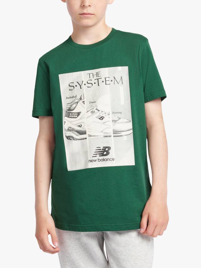 

Детская футболка с принтом System New Balance, Nightwatch Green