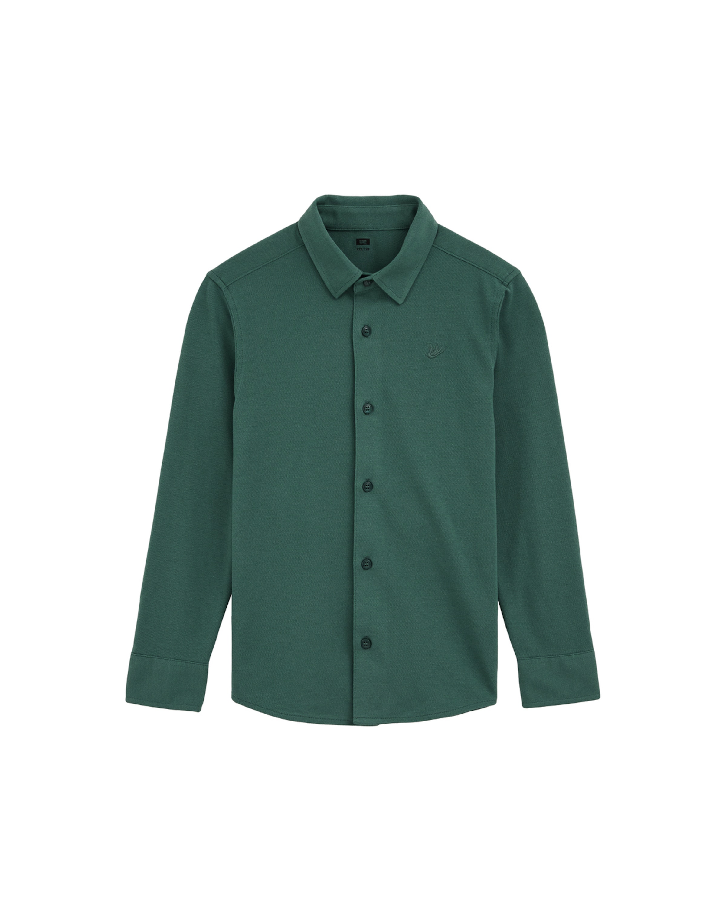 

WE Fashion Рубашка на пуговицах Regular fit в темно-зеленом цвете