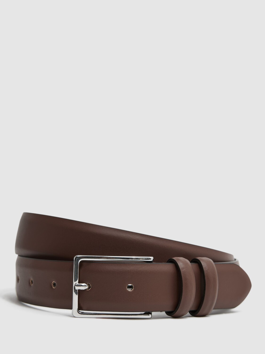 

Кожаный ремень Reiss Dante, коричневый