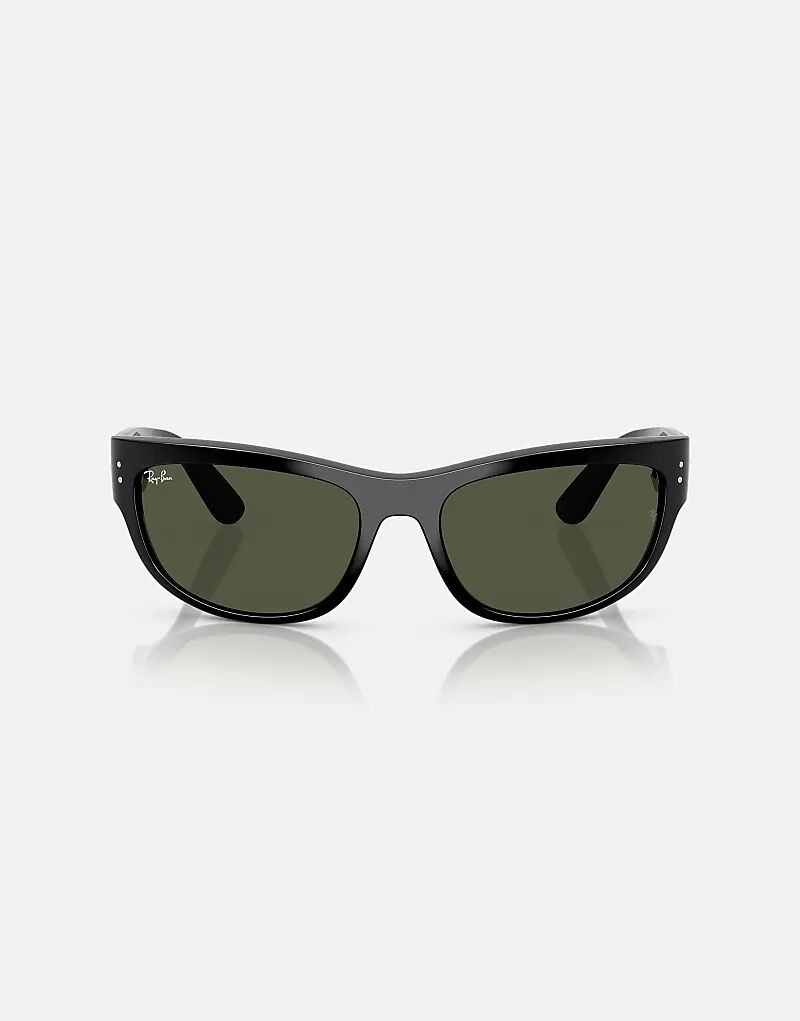 

Солнцезащитные очки Ray-Ban Mega Balorama из коллекции Blacked Out прямоугольной формы с черными линзами в черном цвете