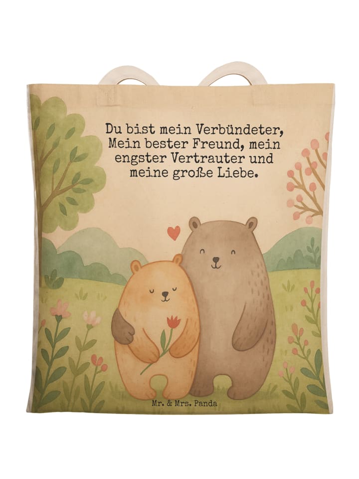

Mr. & Mrs. Panda Сумка-шоппер с дизайном «Медведь любит» и надписью белого цвета