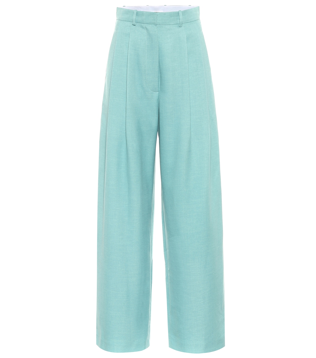 

Широкие брюки из смесовой шерсти с высокой талией Dodo Bar Or, Pale Blue