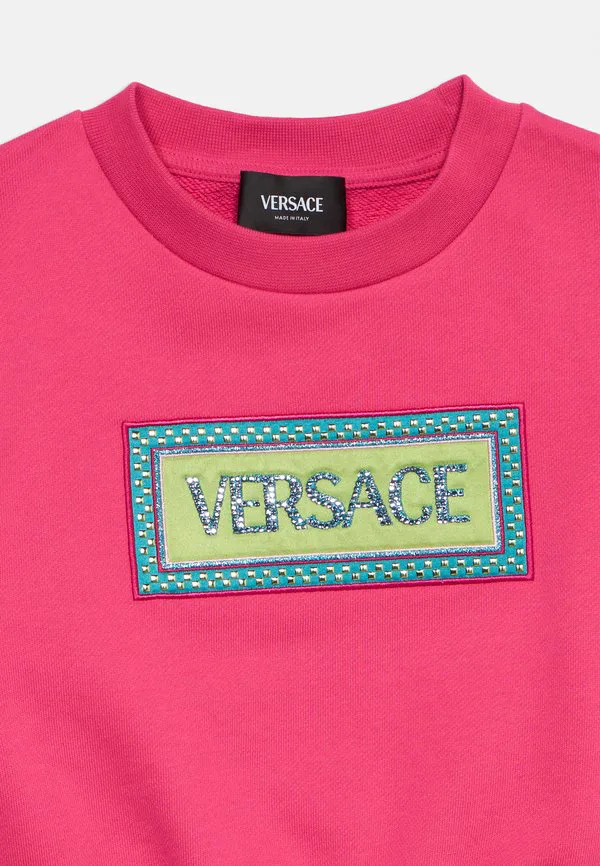 Электрическая толстовка унисекс с логотипом borchiette Versace, Radiant Pink/Multi-Coloured — фото 4