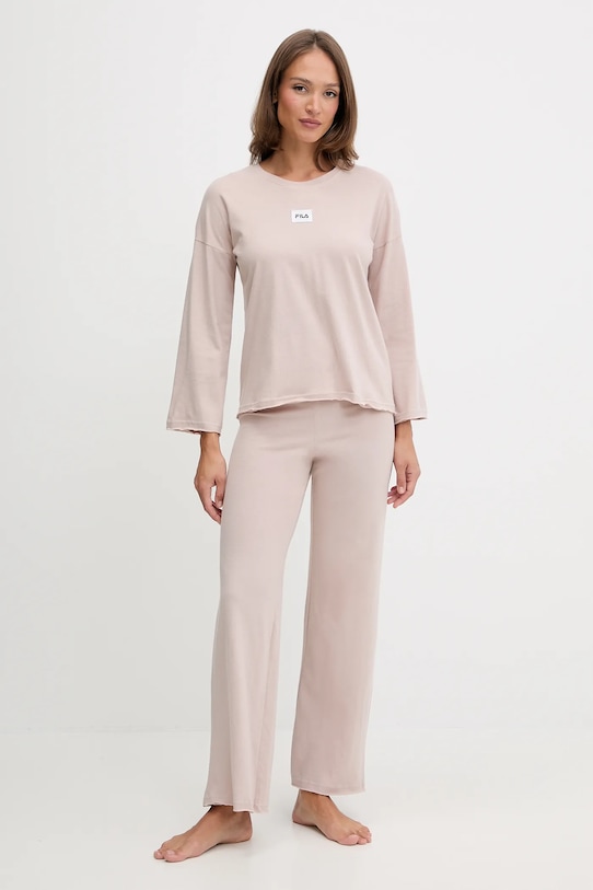 

Хлопковая пижама Fila, бежевый