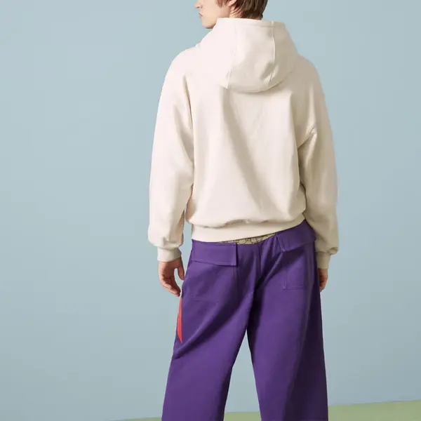 Толстовка Gucci Felted cotton Hooded sweatshirt with patch 'Ivory', цвет ivory — фото 4