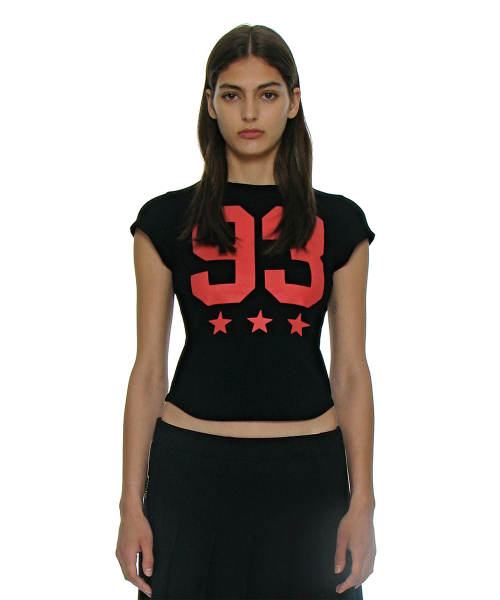 

PARTIMENTO WOMEN Футболка женская с коротким рукавом, принт, Partimento, черная