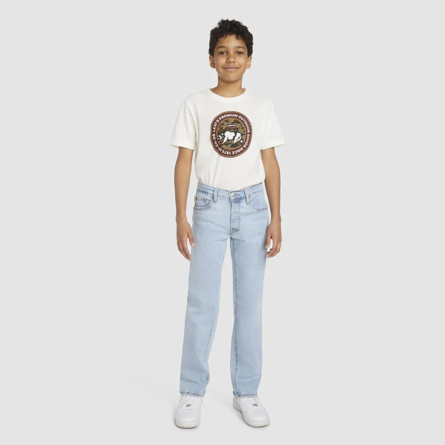 Джинсы 501 Original Denim, размеры для мальчиков 8-20 Levi's, Light Wash