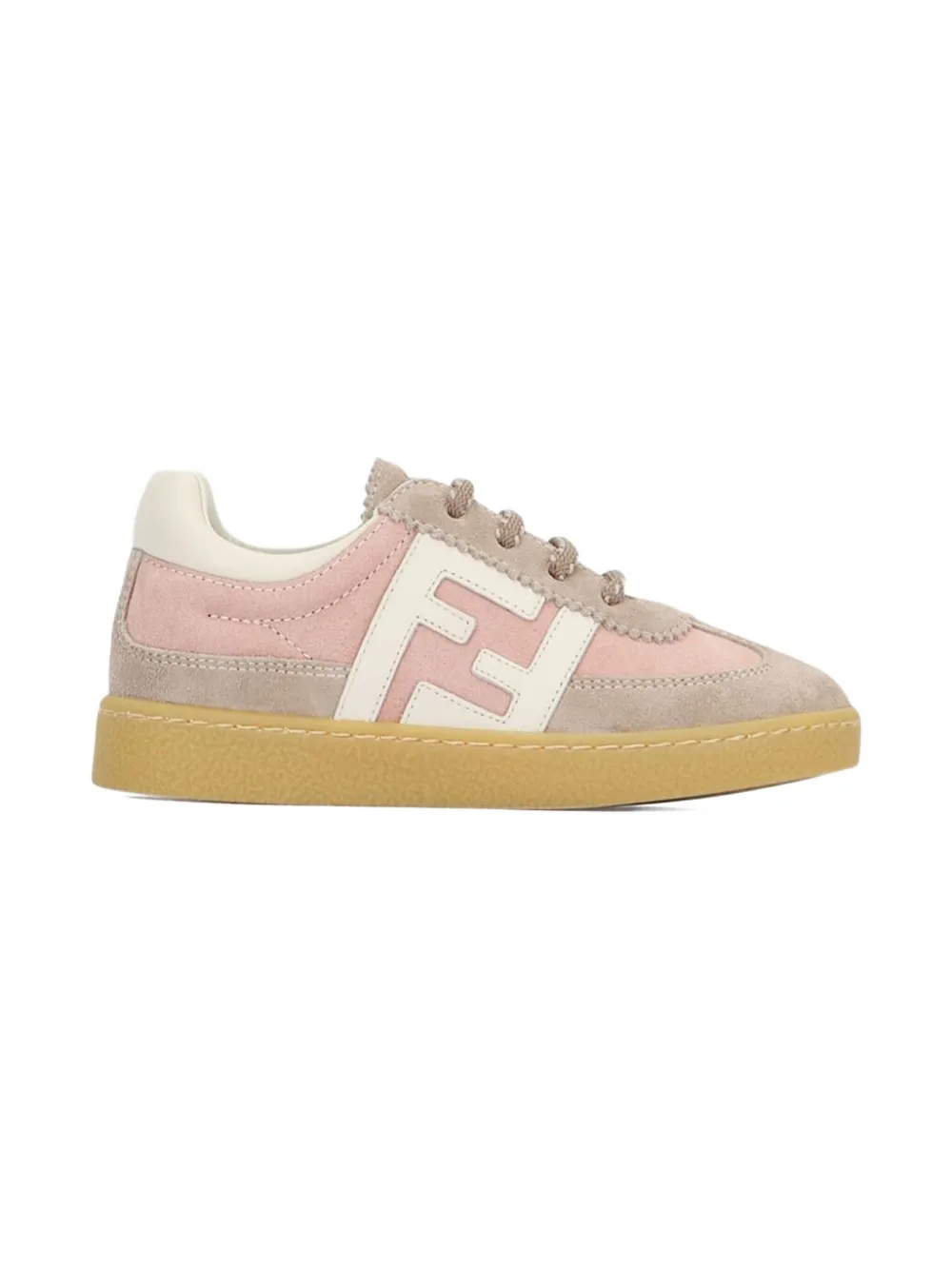 

Замшевые кроссовки с логотипом FF FENDI KIDS, розовый