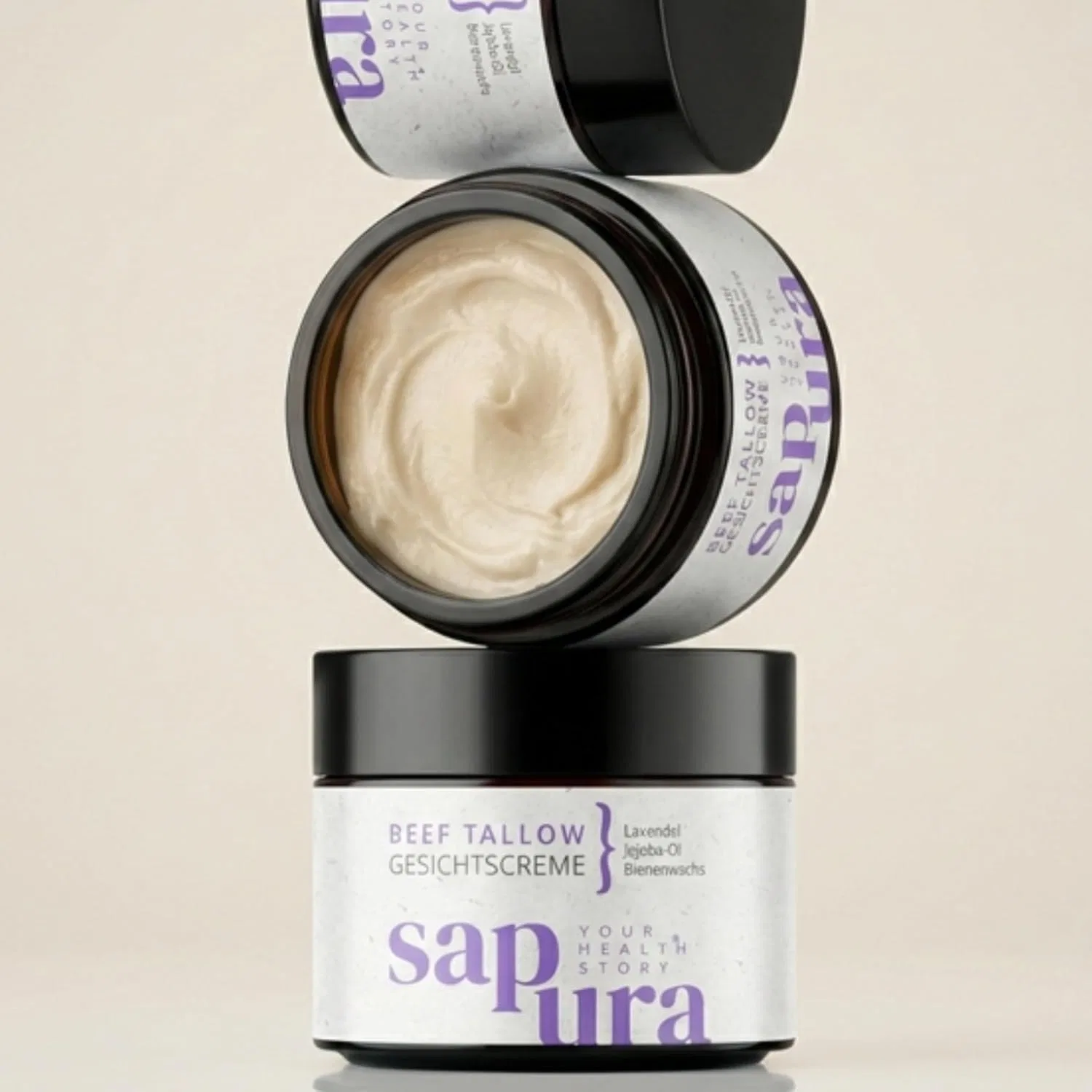 Крем для лица SAPURA — И тела health Beef Tallow с лавандой, 60 мл — фото 4
