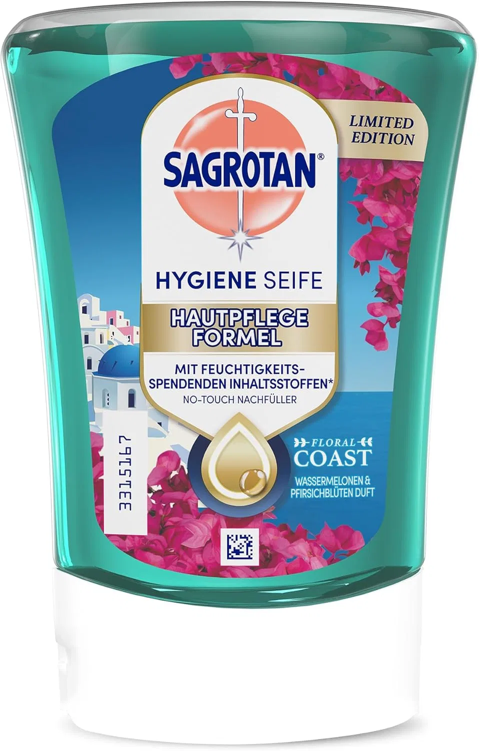 Сменный блок для автоматического дозатора мыла Sagrotan No-Touch Floral Coast Limited Edition, 5 x 250 мл Sagrotan — фото 2