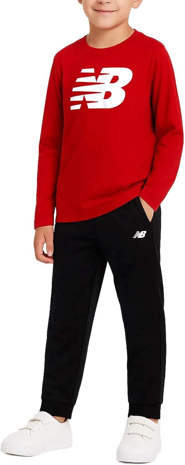Детский спортивный костюм из 2 предметов New Balance, красный/черный — фото 2