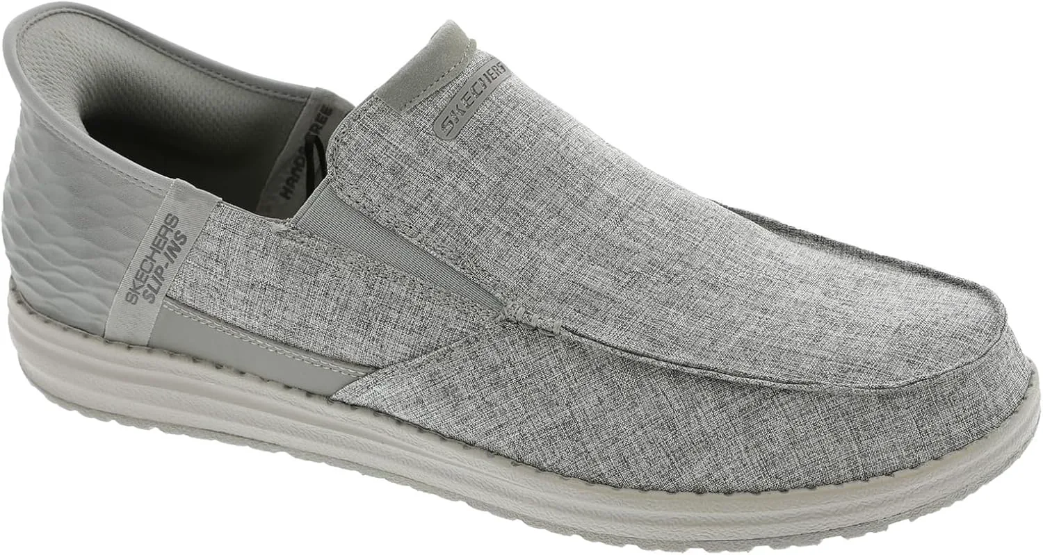 Мужские кроссовки Skechers Streetwear Melson - Medford Moc Toe с сетчатой поверхностью и без шнурков — фото 4