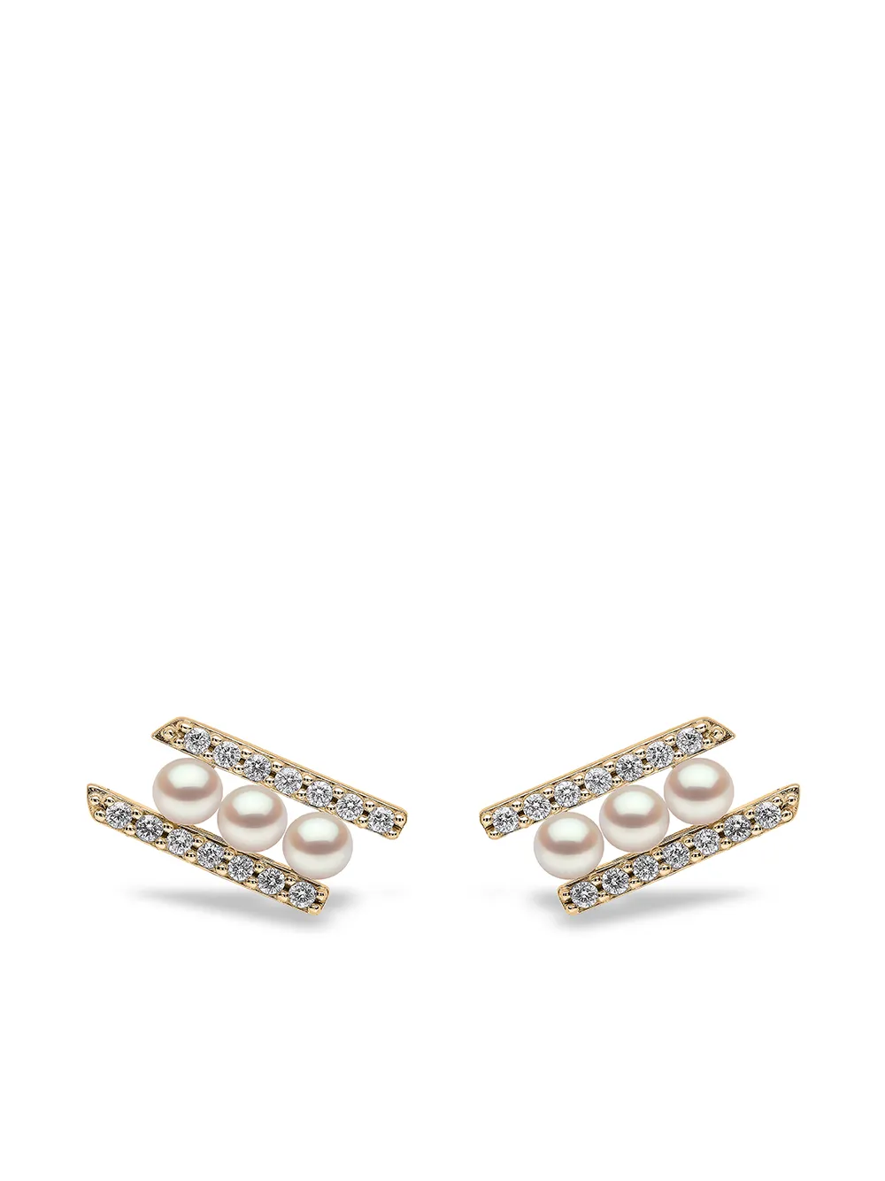 

Серьги Sleek из желтого золота с жемчугом и бриллиантами Yoko London, золотой