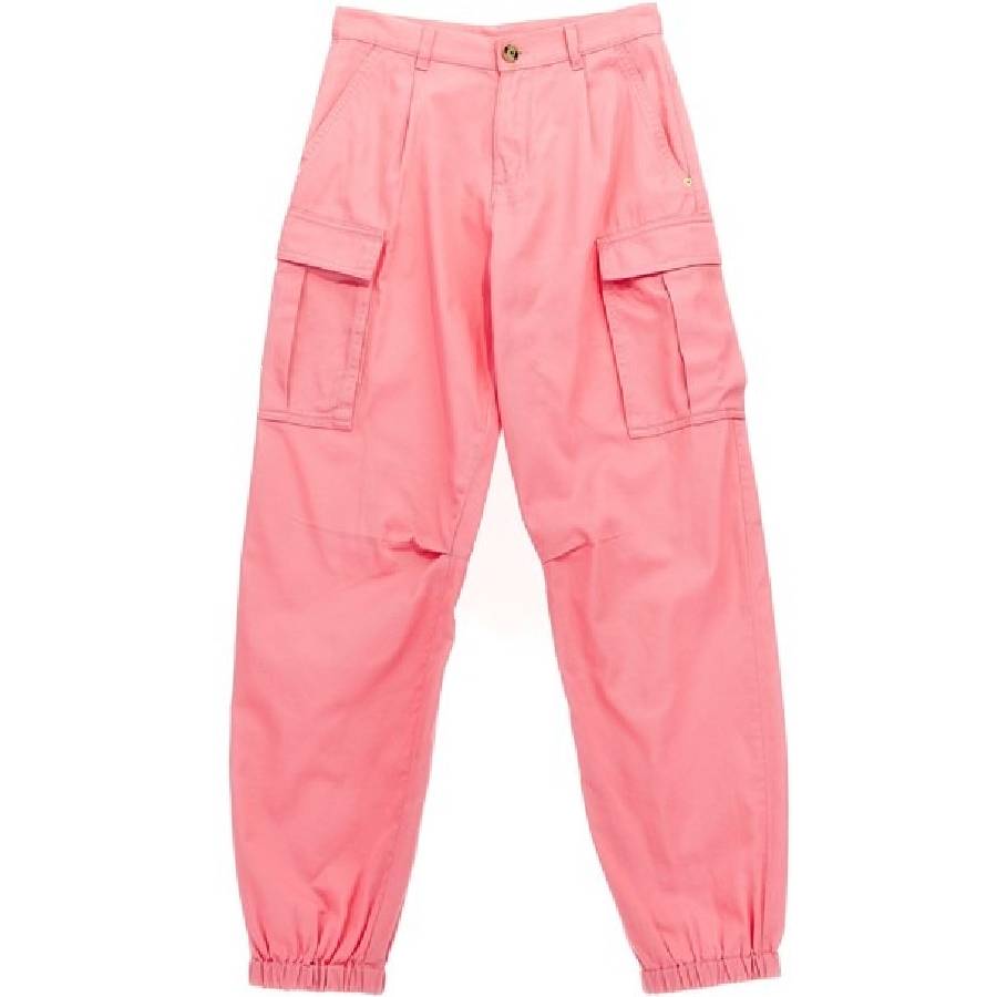 

Молодежные габардиновые брюки Versace Girls Young Versace, розовый
