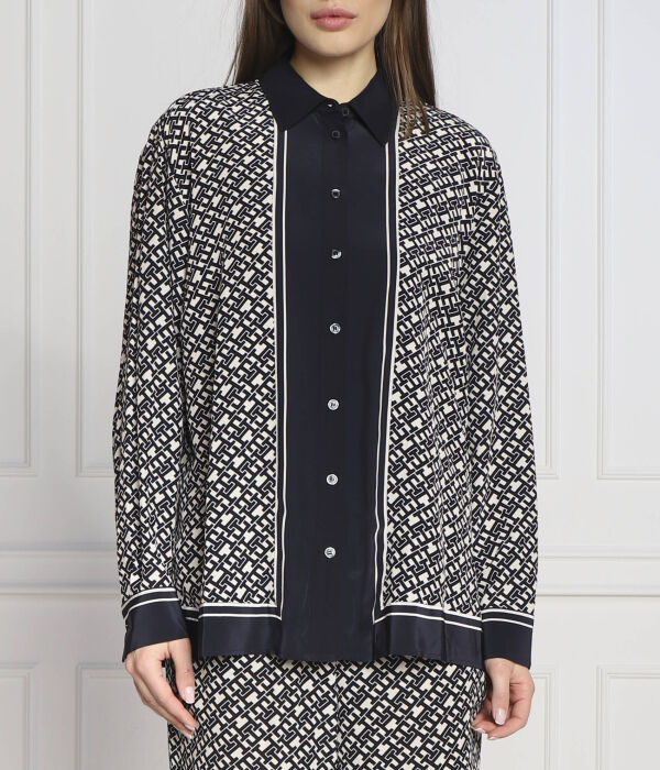 

Рубашка с монограммой Relaxed fit Tommy Hilfiger, синий