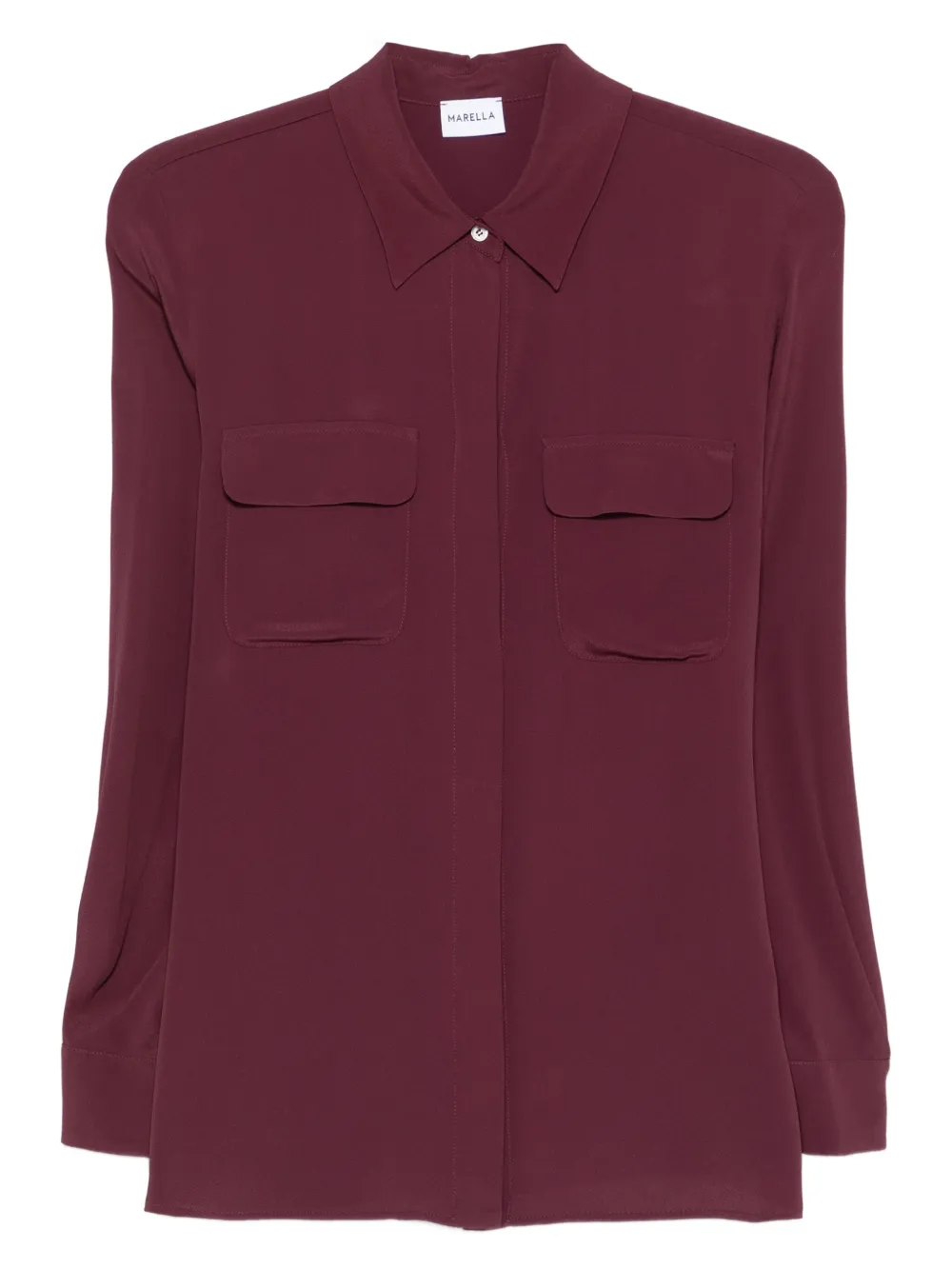 

Рубашка с длинными рукавами и двумя карманами Marella, красный