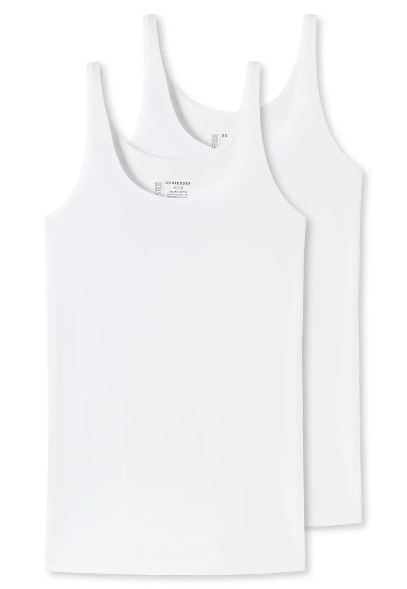 

Майка Schiesser ""95/5"" (2 шт. в упаковке), из эластичного одинарного трикотажа, белый